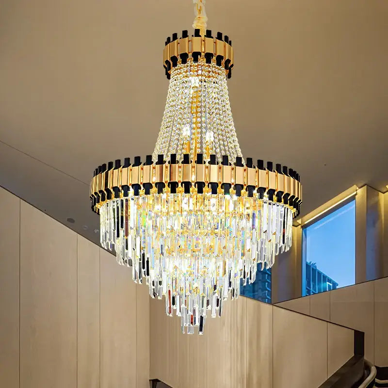 Luxurious gold decorbites crystal chandelier living room light