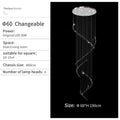 Modern chrome decorbites crystal chandelier living room spiral pendant