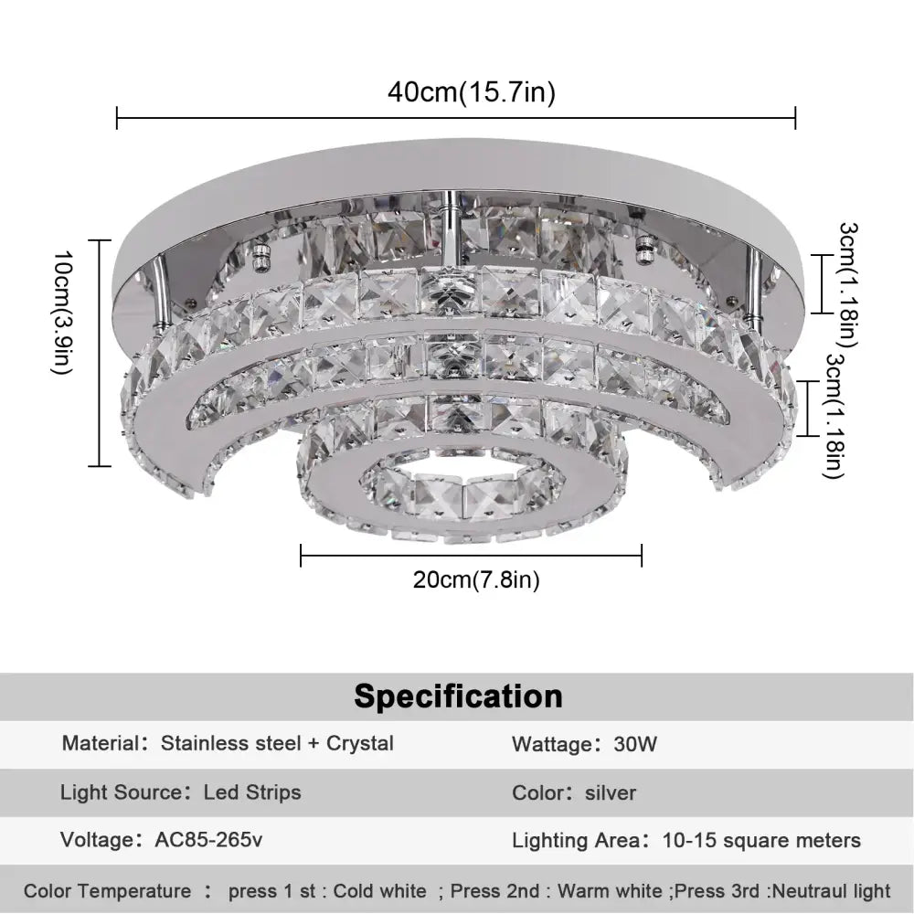 Modern chrome decorbites crystal chandelier living room ceiling light