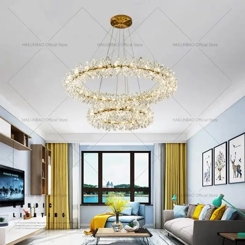 Elegant gold decorbites crystal chandelier for dining room