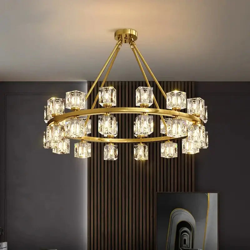 Modern gold decorbites crystal chandelier for dining room lighting