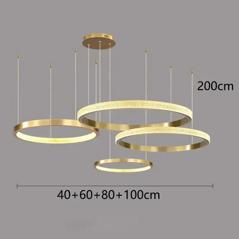 Modern gold textured crystal chandelier dining room pendant light