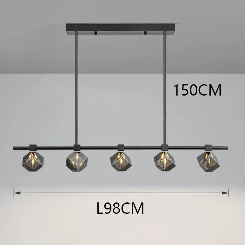 Modern black decorbites crystal chandelier for dining room