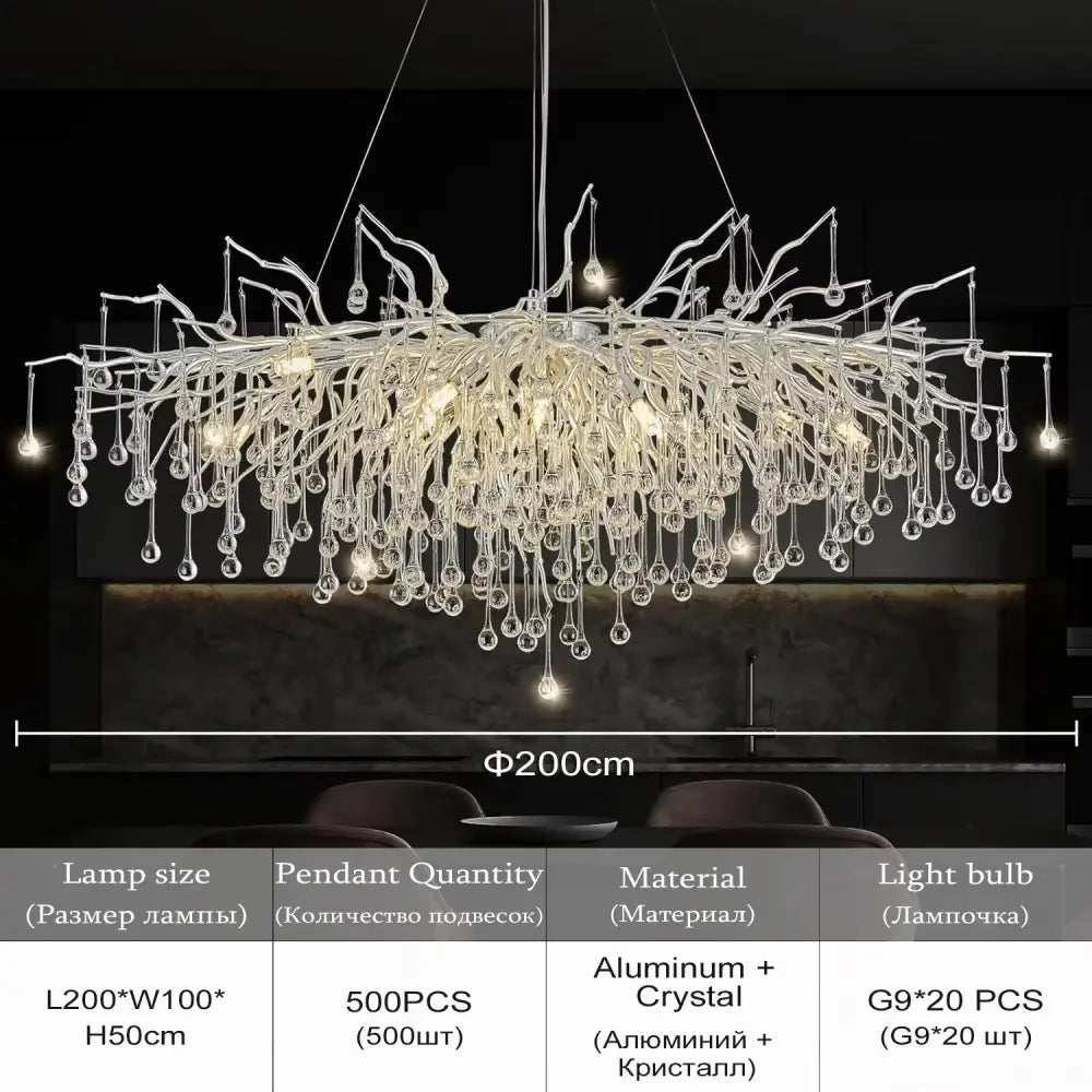 DecorBites™ Crystal Chandelier for Living Room Bedroom