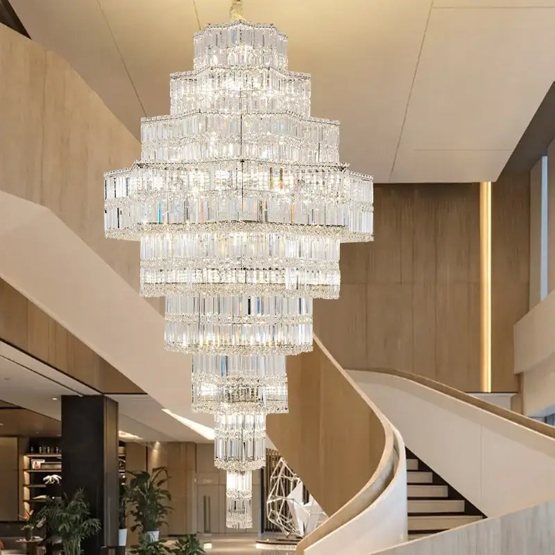 Post modern multi tier decorbites crystal chandelier living room light