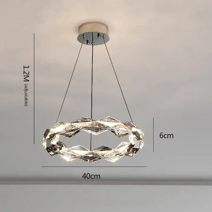 Modern multi tier ring decorbites crystal chandelier living room