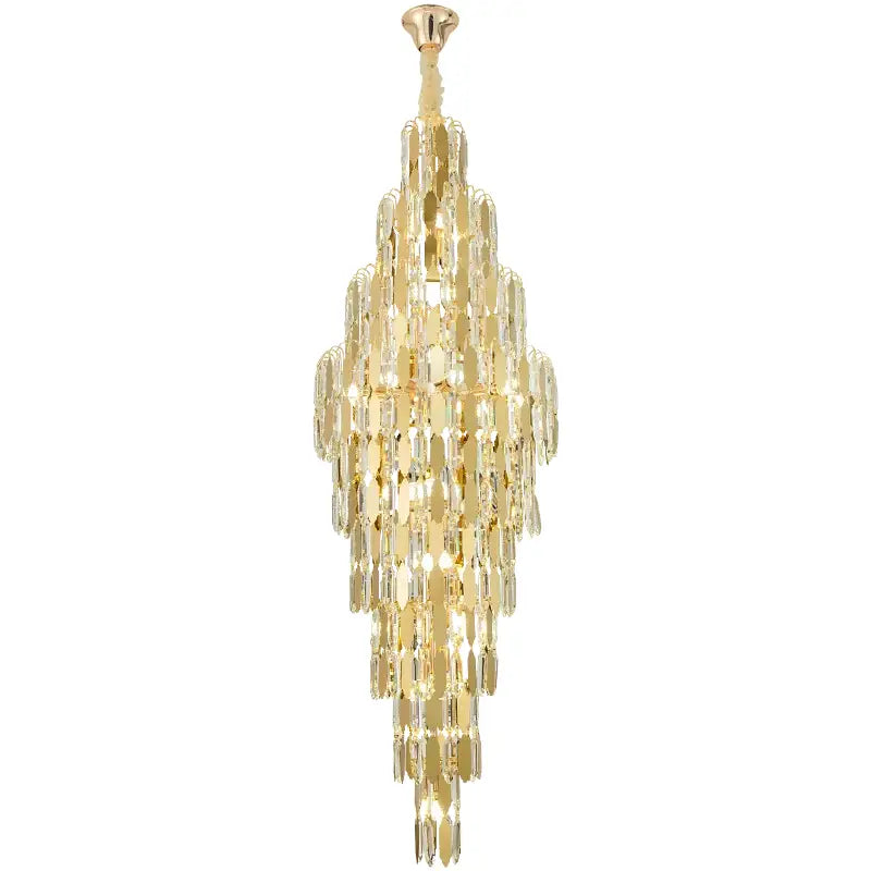 Modern european golden crystal chandelier living room light
