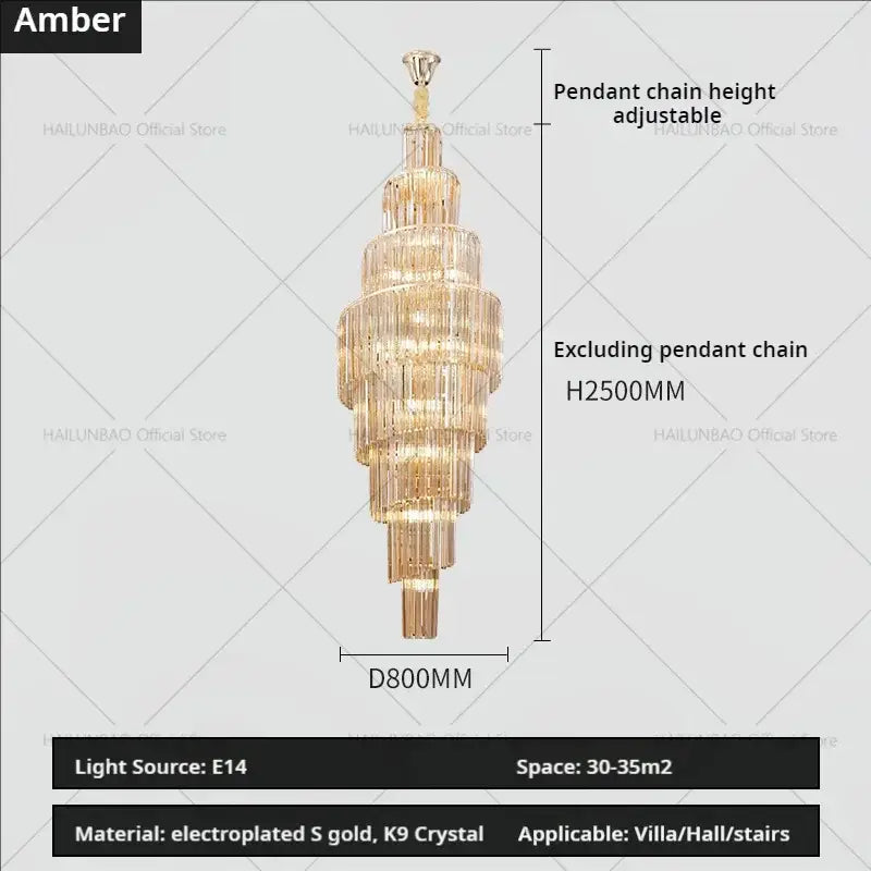 Modern gold decorbites crystal chandelier for villa living room