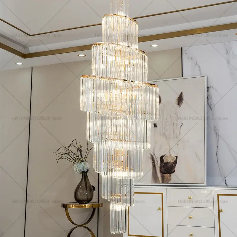 Modern gold decorbites crystal chandelier for villa living room
