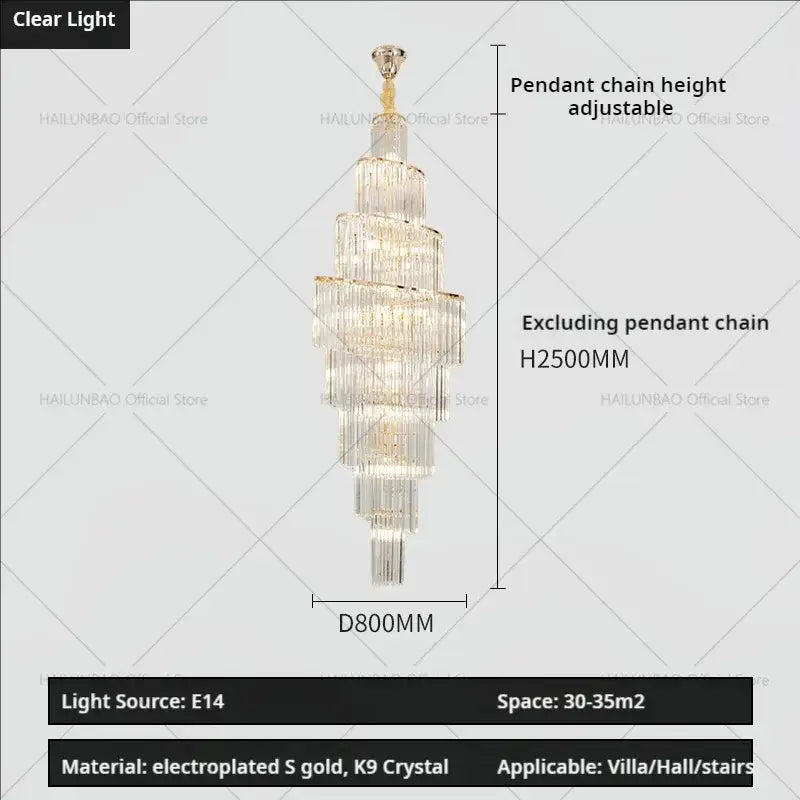 Modern gold decorbites crystal chandelier for villa living room