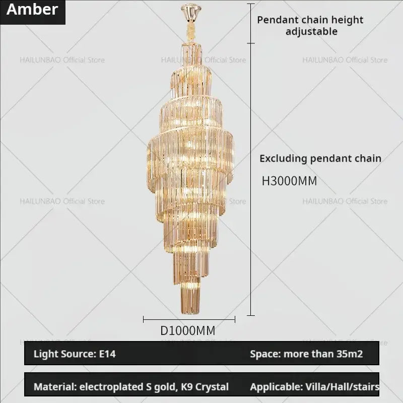 Modern gold decorbites crystal chandelier for villa living room