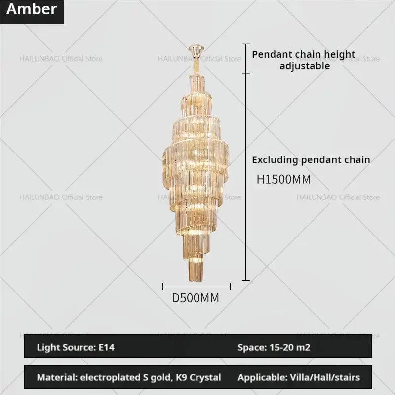Modern gold decorbites crystal chandelier for villa living room