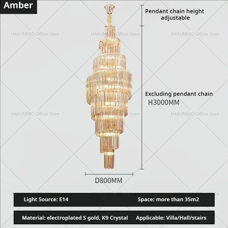 Modern gold decorbites crystal chandelier for villa living room