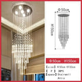Modern cascading crystal chandelier living room led light
