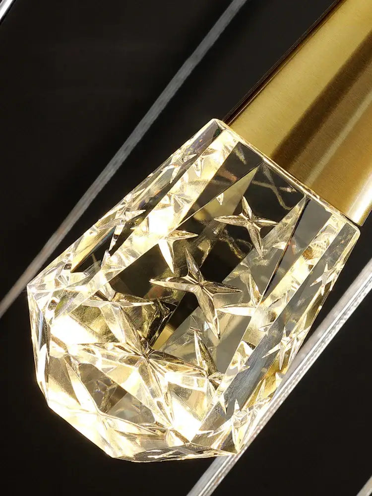 Modern gold decorbites crystal chandelier for stairwell and living room