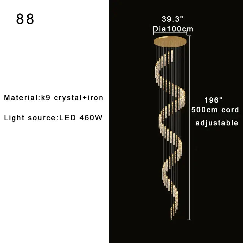 Modern gold decorbites crystal chandelier foyer pendant light