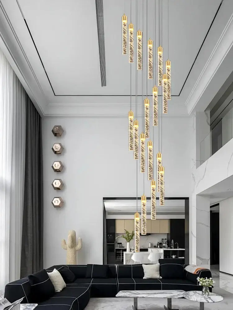 Modern gold decorbites crystal chandelier foyer pendant light