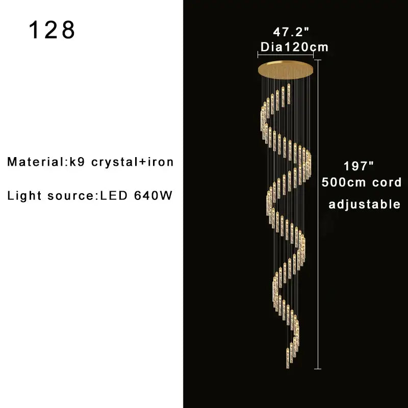 Modern gold decorbites crystal chandelier foyer pendant light