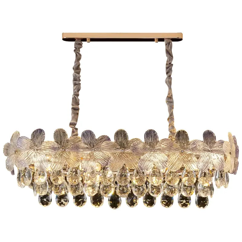 DecorBites™ Crystal Chandelier: French Cream Style Light Luxury for Living Room and Master Bedroom