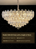 DecorBites™ Crystal Chandelier: French Cream Style Light Luxury for Living Room and Master Bedroom