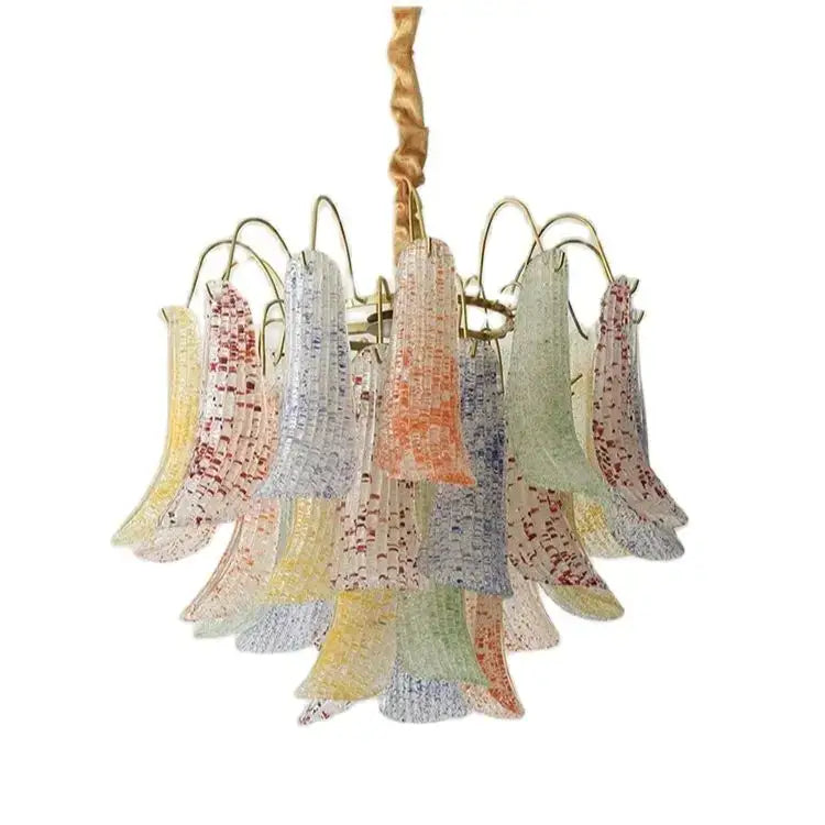 DecorBites™ Crystal Chandelier: French Light Luxury Retro Color Living Room Villa Dining Room Lamps