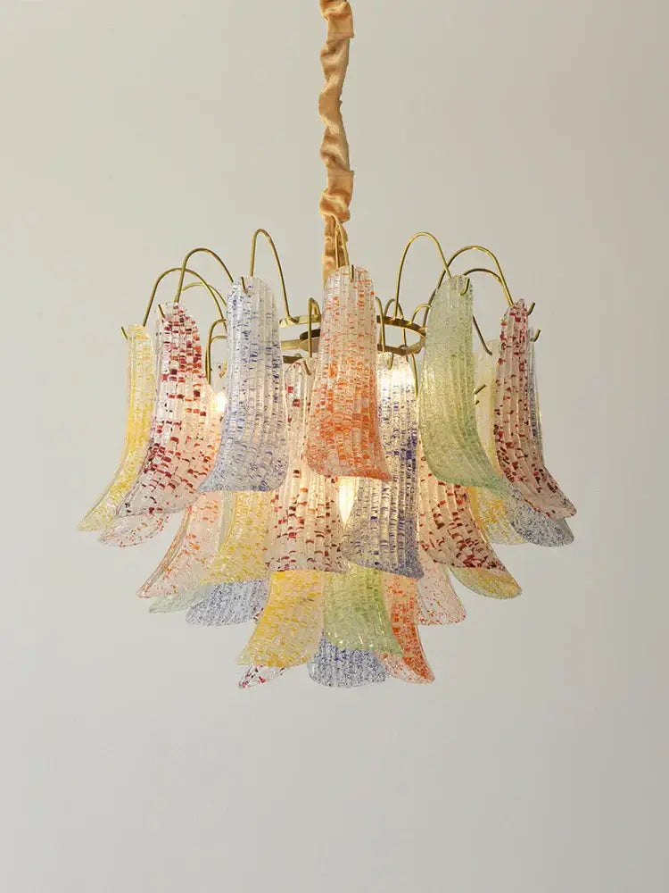 DecorBites™ Crystal Chandelier: French Light Luxury Retro Color Living Room Villa Dining Room Lamps