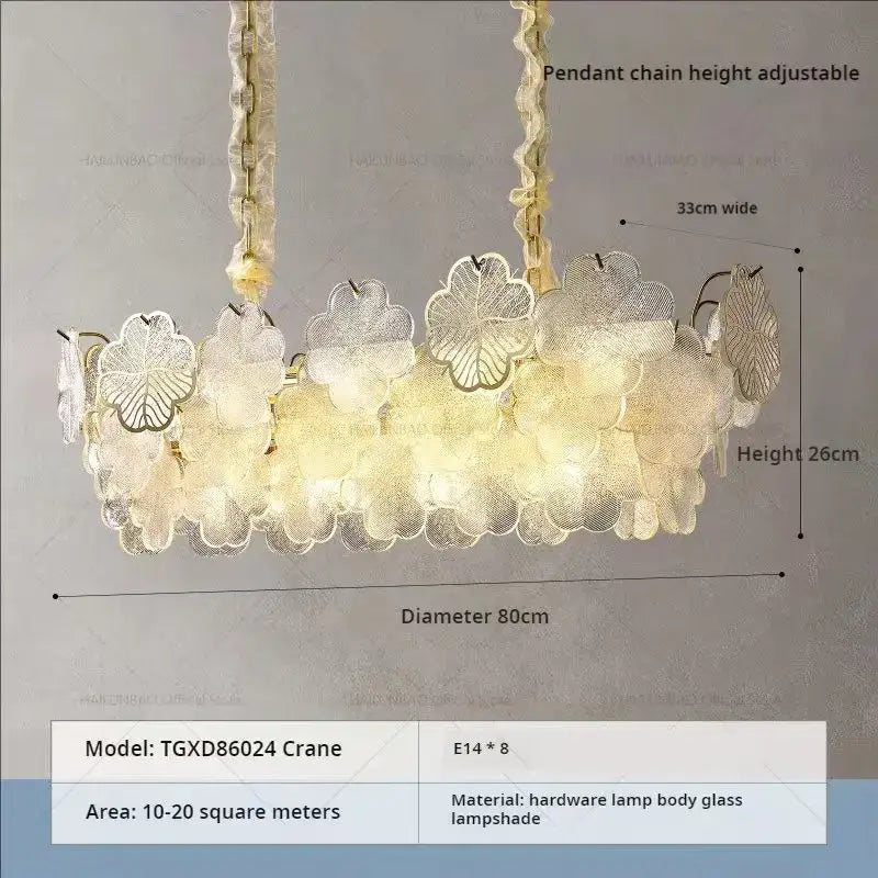 DecorBites™ Crystal Chandelier: French Modern Light Luxury for Living Room, Dining Room, Bedroom