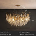 DecorBites™ Crystal Chandelier: Gold Branch Lustre Pendant Light for Dining Room