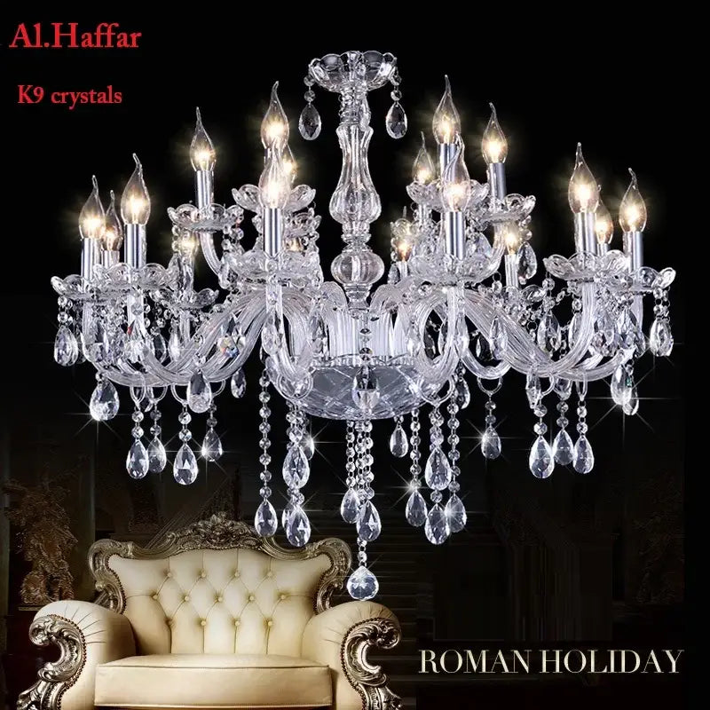 Modern silver decorbites crystal chandelier for dining room