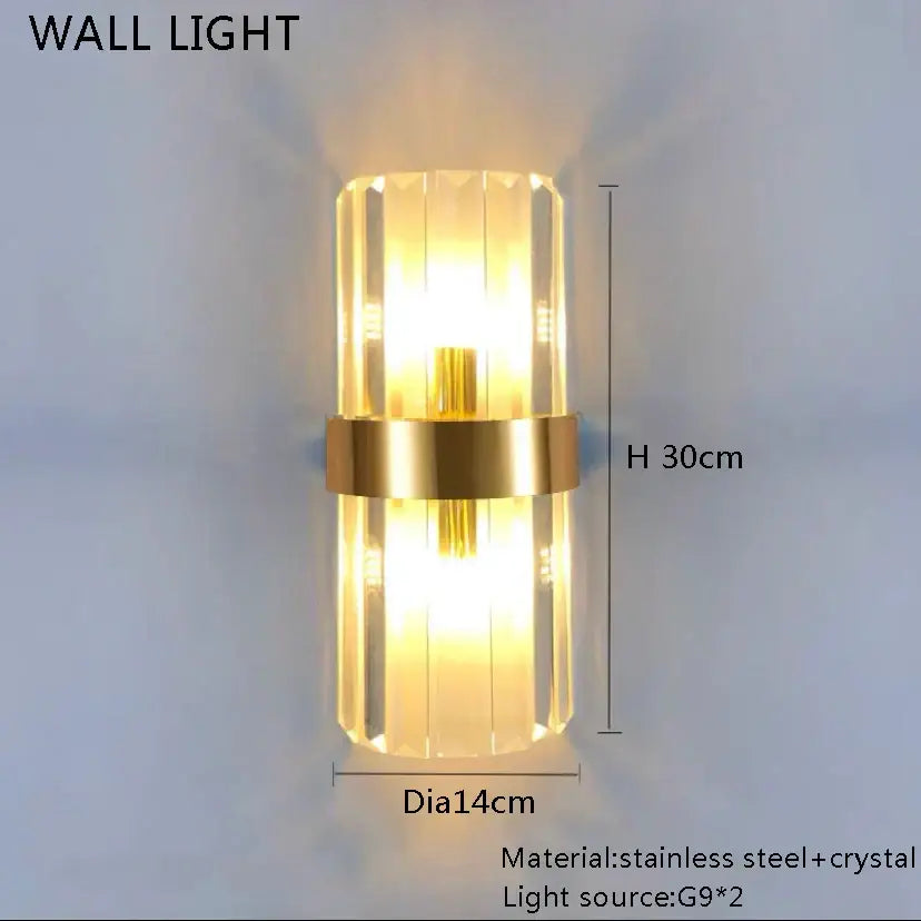 Modern gold oval crystal chandelier led dining room light
