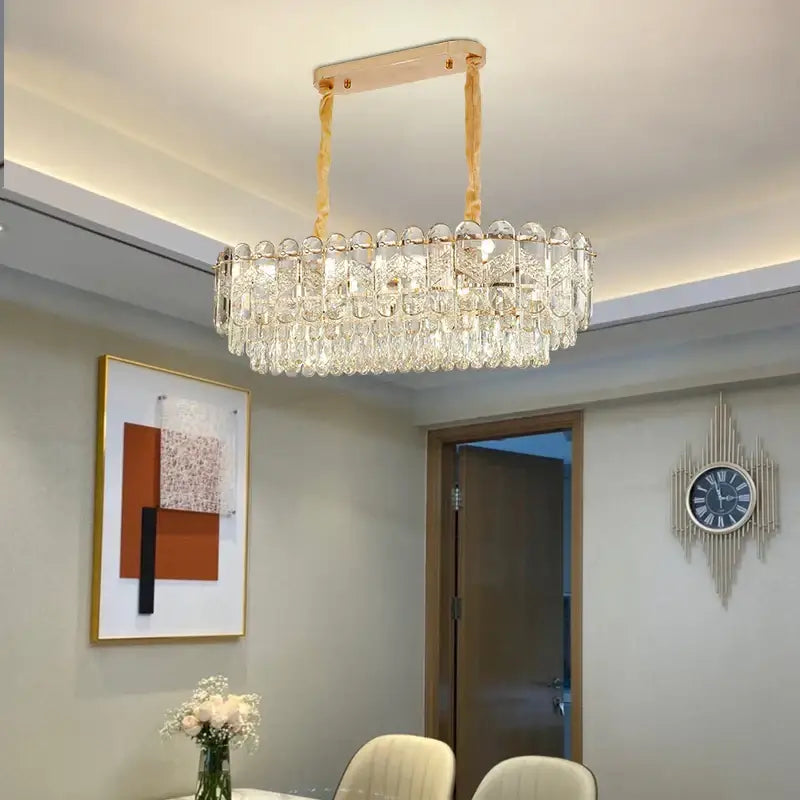 Modern luxury gold decorbites crystal chandelier dining room light