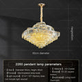 Decorbites crystal chandelier golden layered light for living room
