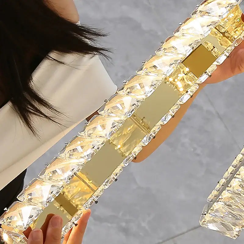 Modern golden decorbites crystal chandelier led dining room light