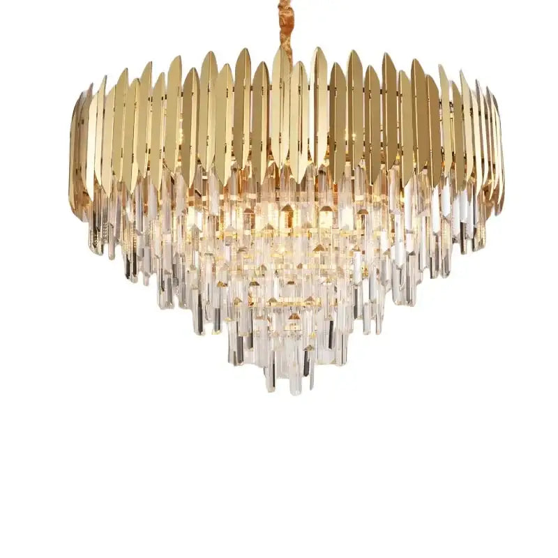 Modern gold tiered decorbites crystal chandelier living room pendant light