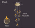 Modern gold crystal chandelier led pendant light staircase decor