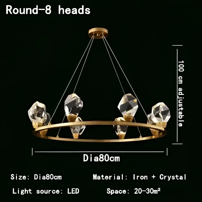 Modern gold decorbites crystal chandelier led dining room pendant lights