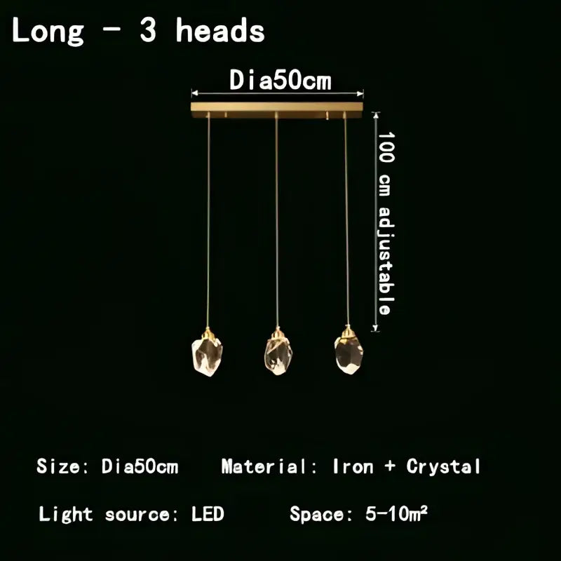 Modern gold decorbites crystal chandelier led dining room pendant lights
