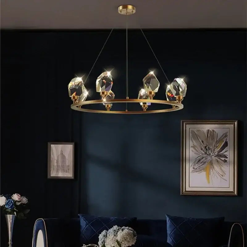 Modern gold decorbites crystal chandelier led dining room pendant lights