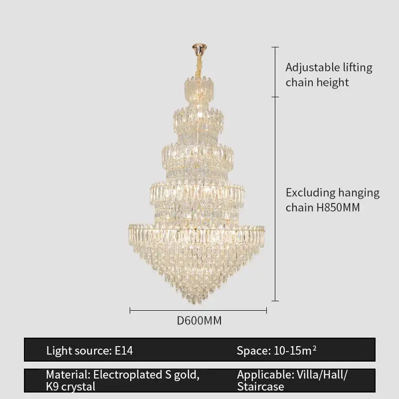Postmodern golden decorbites crystal chandelier light dining room