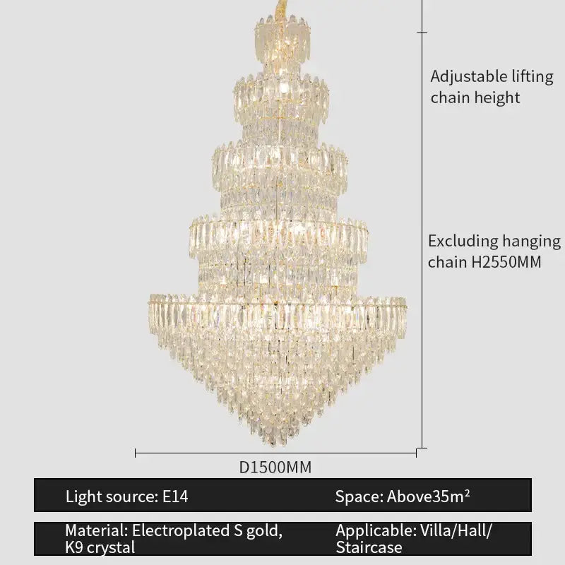 Postmodern golden decorbites crystal chandelier light dining room