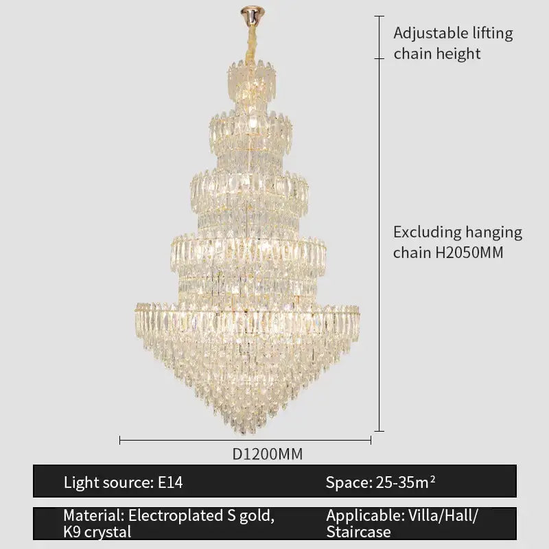 Postmodern golden decorbites crystal chandelier light dining room