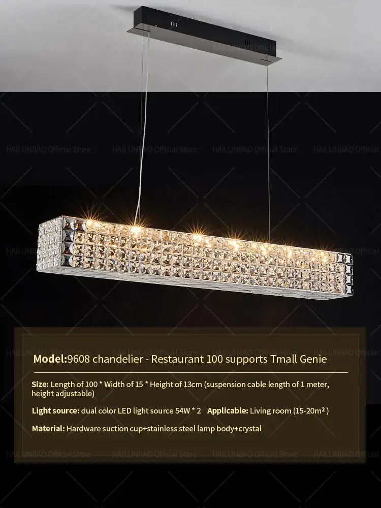 Modern gold double tier decorbites crystal chandelier living room light