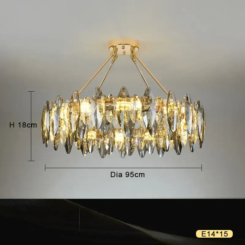 Modern gold decorbites crystal chandelier light for living room