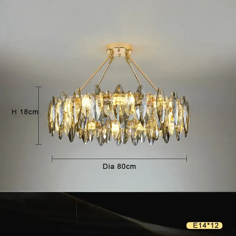 Modern gold decorbites crystal chandelier light for living room
