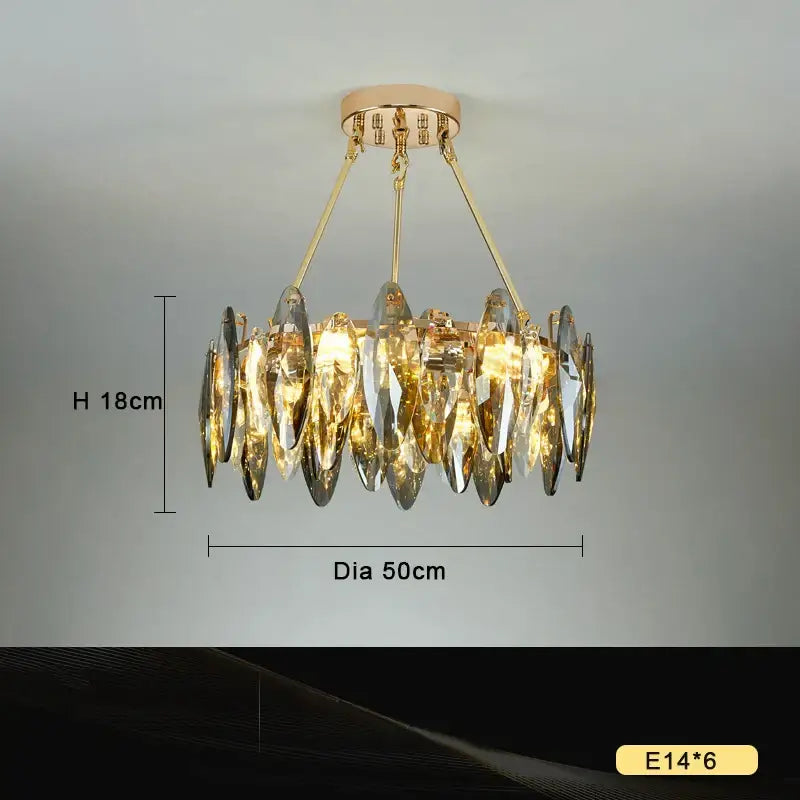 Modern gold decorbites crystal chandelier light for living room