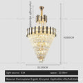 Luxury black & gold decorbites crystal chandelier light living room