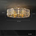 Modern geometric gold crystal chandelier lighting for dining room