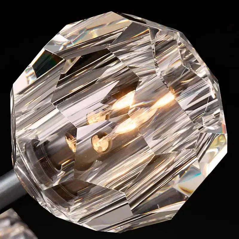 Modern gold linear crystal chandelier lights kitchen pendant