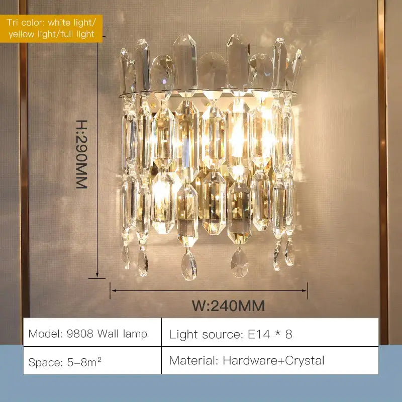 DecorBites™ Crystal Chandelier: Luxe LED Living Room Decoration