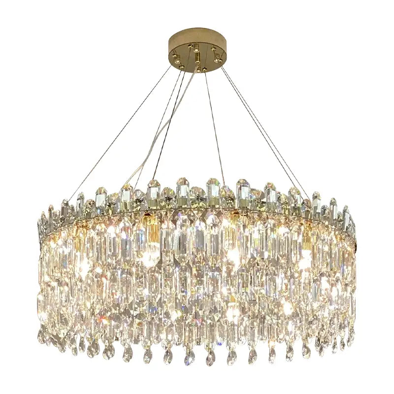 DecorBites™ Crystal Chandelier: Luxe LED Living Room Decoration